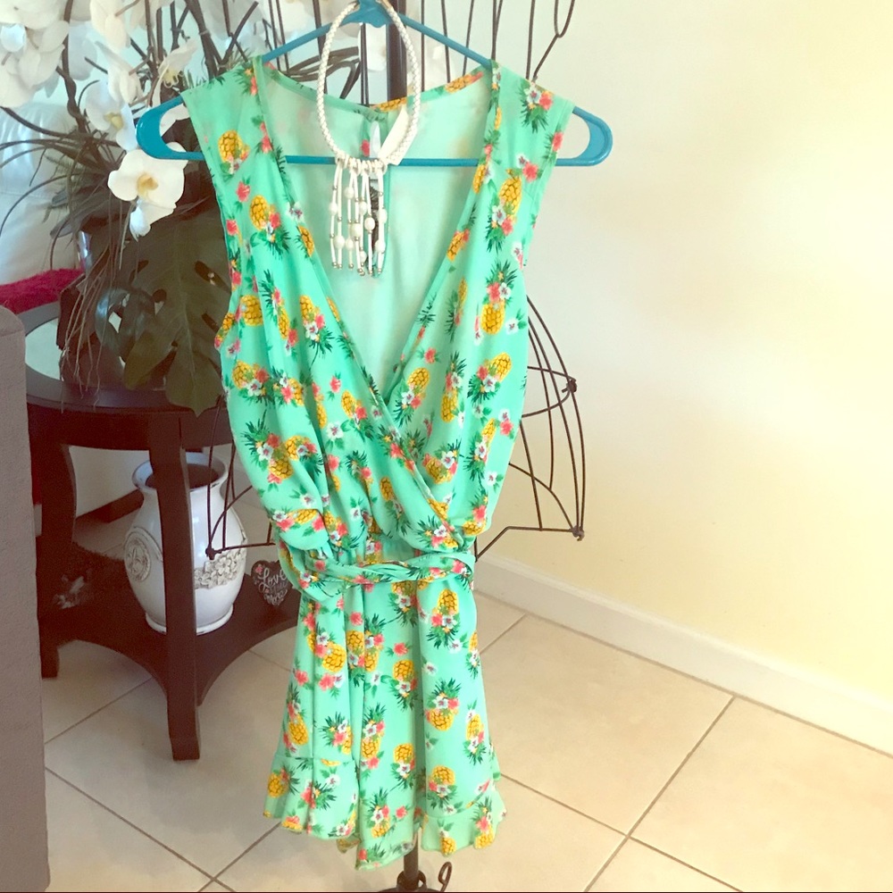 pineapple romper